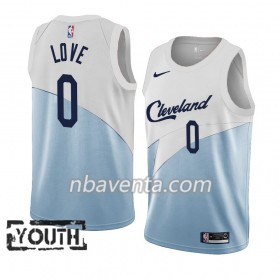 Camiseta Niños Cleveland Cavaliers Kevin Love 0 2018-19 Nike Azul Blanco Swingman